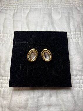 Vintage Givenchy Gold Tone Clip on Earrings